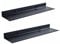 AJINGELA An der Wand montiert Schwimmend Metall Regale Ledge, Schwarz Badezimmer Regal Wandhalterung Regale Platzeinsparung Rostfest Extra stark Schwebende Lagerregal(2 pcs, 20CM), FJYJJ00151XA22