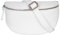 AmbraModa GLX1 - Damen Herren Unisex kleine Hüfttasche Gürteltasche Bauchtasche Umhängetasche aus Echtleder (Weiß)