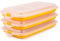 Wurst- und Lebensmittelbehälter Deli-System, optimale Aufbewahrung von Scheiben im Kühlschrank, Maße 24,8 x 14,4 x 3,3 cm (3 x gelb)