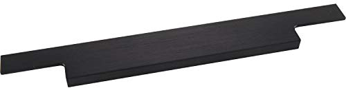 FURNIPART Griffleiste Trim Breite 145mm - Griff Profilleiste - Kantengriff ohne überstehenden Rand, Aluminium schwarz matt gebürstet