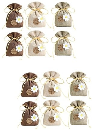 Garneck 12 STK Sachet-Tasche Sachet-Beutel Teebeutel Für Losen Tee Musselin Taschen Zuckerwatte-Taschen Kater-kit-Taschen Sackleinen Kleine Stofftasche Bettwäsche Aus Baumwolle Mini