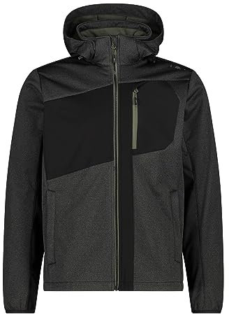 CMP Herren Zip Hoodie Jacke, Nero Mel., 48