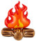EXCEART Aufblasbare Flamme Modell Hof Dekoration Requisiten PVC Aufblasbare Lagerfeuer Camping Party Requisiten 3D Künstliches Feuer Kamin Mit Gefälschter Flamme Camping- Mini Ballon