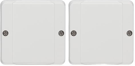 Hensel 2 x DE 9341 Kabelabzweigkasten - IP55 Feuchtraumdose ohne Klemme | Aufputzdose - 98x98x55 mm - weiß - bis 4 qmm 3phasig, 6 qmm 1phasig - für feuchte Räume - Thermoplast halogenfrei