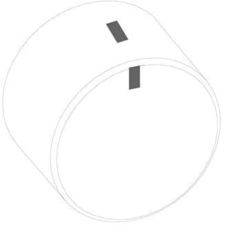 Bouton inox imprime pour lave-vaisselle Electrolux 156131011