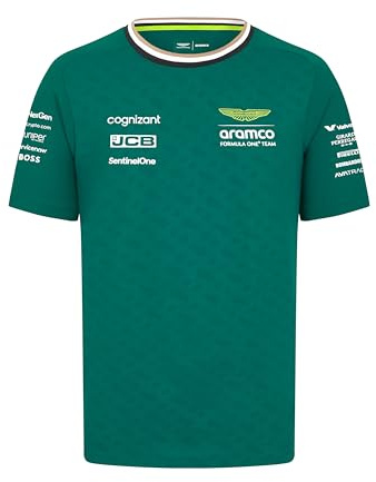 Aston Martin F1 2024 Lance Stroll Team Tshirt für Herren - Grün - Größe: S