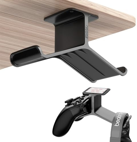Yocice Controller Holder,Headphone Stand,Controller Stand,Headset and Controller Stand, Under Desk Controller Holder with Strong Double Sided Tape,Universal Design for Xbox ONE, PS5, PS4, PC