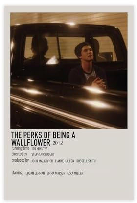 Generisch Filmposter The Perks of Being A Wallflower, 4 Stück, Leinwand-Poster, Schlafzimmer-Dekor, Sportlandschaft, Büro, Raumdekoration, Geschenk, Unrahmen: 30 x 45 cm