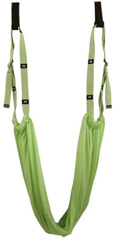 Yoga Stretching Strap Adjustable Height Leg Stretcher Waist Back Stretch Band Aerial Yoga Anti-gravity Inversion Exercises Door Flexibility Tensile Trainer for Rehab Pilates Dance Splits (Green)