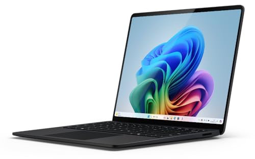 Microsoft Surface Laptop | Copilot+ PC | Touchscreen 13,8 Zoll | Snapdragon X Elite | 16 GB RAM | 512 GB SSD | Neuestes Modell, 7. Edition | Windows 11 Home | Schwarz
