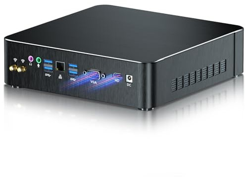Kinupute Mini PC i9, Desktop Computer i9-11900H 8 Cores Upto 4.9GHz, Win-11 Pro, 64G DDR4, 2T NVME SSD, 4K@60Hz HDMI, Port VGA, USB3.0, WiFi6E, BT5.3, Gigabit Ethernet pour Business/Bureau/HTPC, VESA