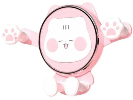 NOAFUNZO Support de téléphone de voiture réglable à 360° pour téléphones portables de 4 à 7 pouces, accessoires de voiture mignons pour femmes et hommes, rose