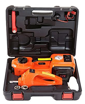 CLLBANT Wagenheber-Set, elektrischer Hydraulikwagenheber für Kleinwagen, Multifunktions-Hydraulikwagenheber 5T 12V, elektrischer Drehmomentschlüssel, 36 cm, Reifenwechselwerkzeug