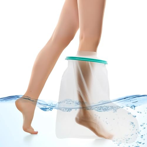 BORISCA Protector Escayola Pierna/Brazo Adulto Funda Escayola Piernas/Brazos, Funda Impermeable para Ducha Protectores de Escayole Cubre Brazi para Tatuaje, Vendajes, Heridas (Pierna)