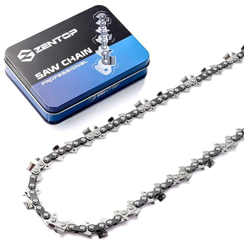 ZENTOP Carbide Chainsaw Chain 20 Inch, 050 Gauge, 3/8 Pitch, 70 Drive Links, Full Chisel, Low Kickback, Gifts for Men, Fits Poulan PR 5020, Echo CS590, and More-72LPX70CQ(1 Chain).