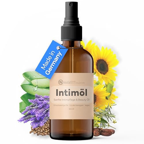 Intimöl After Shave Damen – Sanfte Pflege nach Intimrasur mit 10 Ölen (Aloe Vera, Jojoba, OPC) – Beruhigt Haut, reduziert Rasierpickel & Rasurbrand – 50ml, Lavendelduft