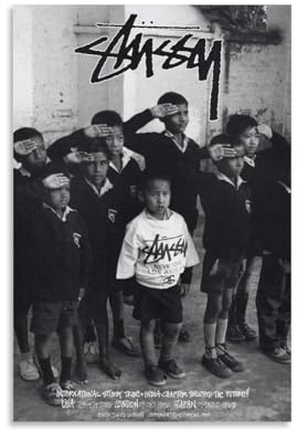 Naposee Stussy Poster Retro Musik Vintage Cover Musikposter für Zimmer Ästhetik Leinwand Wandkunst Schlafzimmerdekoration 12x18 Zoll (30x45cm)