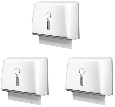 Dxoniislh 3X Gewerblicher Papierhandtuchspender Zur Wandmontage mit Schlüsselpaket, Installation Ohne Bohren oder Schrauben für Badezimmer, Toilette, Küche