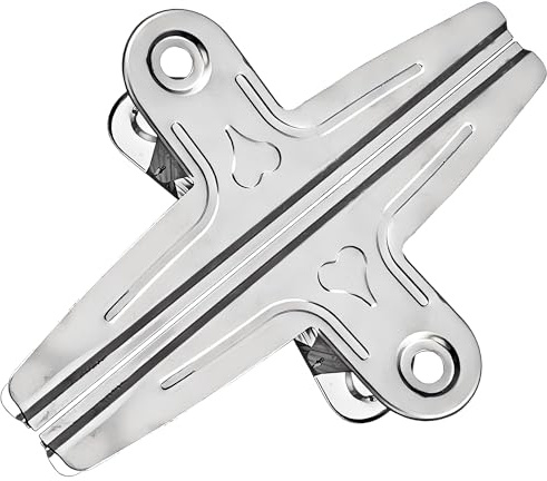 Large Bull Binder Clips Silver - 2 Pcs 11.8 Inch Steel Heavy Duty Paper Clips Giant Wide Metal Clip for Crafts Drawing Board Letter, 30CM