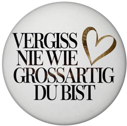 speecheese Magnet Vergiss nie wie großartig Du bist Goldenes Herz | für Büro und Zuhause, ideal als Mutmacher
