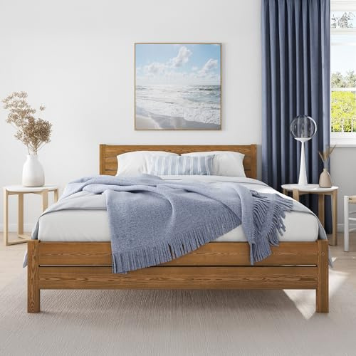 Nodax Super King Bed Frame 6ft, F3 Solid Wooden Slats, Easy Assembly