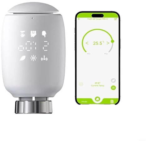 Smart Heizkörperthermostat, Smart Heizungsthermostat mit App-Funktion, Zigbee-Smart-Home Thermostat,WLAN Heizungsthermostat,Sprachsteuerung,geräuscharm,Frostschutz und Kindersicherung