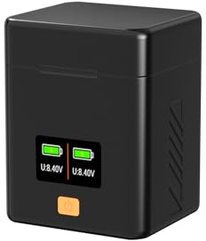 Pretfy Akku-Ladebox, Schnellladekabel, Sofort Einsatzbereit, für RP/R50/R10/R8 OLED-Bildschirm Zum Bequemen Laden für Profis. Größe: ca. 66 X 62 X 84 Mm