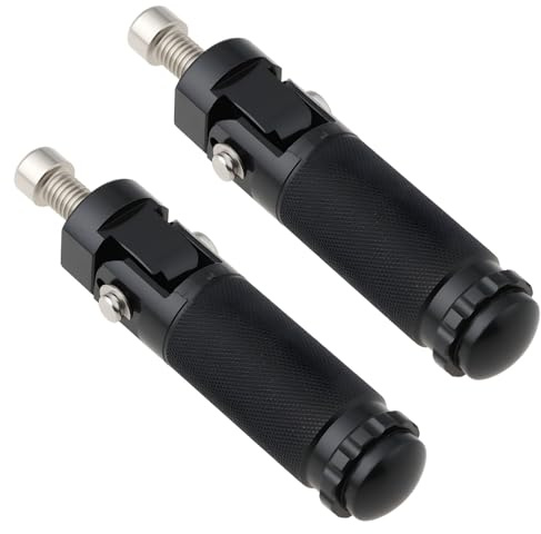 OTOTEC 1 Paire de Repose-Pieds Pliables en Alliage d'aluminium 116 X 23 Mm pour Motos Et Vélos (Noir)