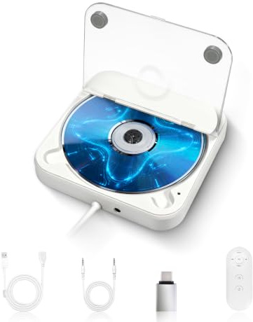 Lettore CD Portatile per Auto, Lettore CD Esterno con USB&AUX, Anti-Shock | Plug and Play, Include un Cavo di Prolunga per CD, Compatto e Portatile, per Laptop, Desktop, TV, Altoparlanti Esterni