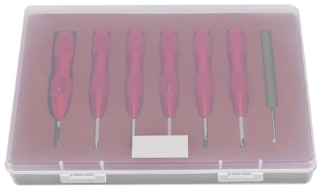 WUSHIER Juego de 7 cuchillas para abrir cajas de relojes, kit de herramientas para extraer la tapa trasera de relojes con mangos ergonómicos antideslizantes para diferentes tipos de reloje