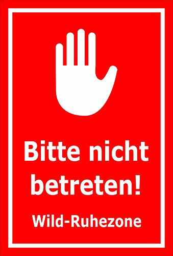 Melis-Folienwerkstatt Schild Wild-Ruhezone - 30x20cm - 3mm Aluverbund – 20 VAR S00359-016-D