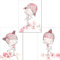 LALELU-Prints | A4 Bilder Kinderzimmer Poster | Zauberhafte Ballerina Ballett rosa | Babyzimmer Deko Mädchen | 3er Set Kinderbilder (DIN A4 ohne Rahmen)