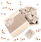 Logbuch-Verlag Geschenkbox mit 25 Schön, dass du da bist Gummibärchen Tüten Gastgeschenk für Hochzeit Taufe Event beige