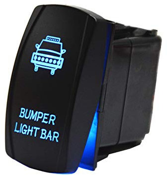 Barre lumineuse 5 broches avec interrupteur à bascule rétroéclairé bleu LED On/Off 12 V 24 V pour UTV Polaris Ranger RZR XP Turbo Can Am Commander Maverick X3