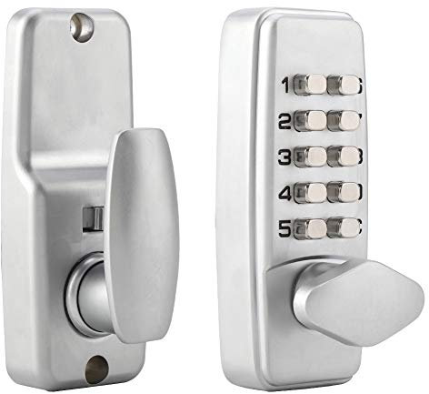 Serratura della porta di ingresso senza chiave Meccanica Combinazione di tastiera con codice digitale di zinco Maniglia Porte Password di sicurezza per porta d'ingresso Porte esterne Casa e ufficio