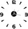 AUNMAS 3D Wandaufkleber Uhren DIY Große Stumm Frameless Spiegel Wanduhr Kit Büro Küche Schlafzimmer Wohnzimmer Hauptdekorationen(Schwarz)