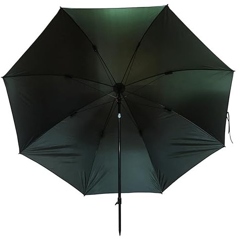 FLADEN Fishing - Umbrella 2.2m Round Tilting Waterproof Dark Green Fishing Brolly with Adjustable Height [25-124]
