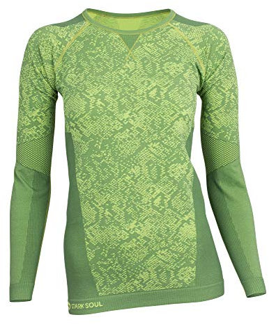 STARK SOUL Damen Seamless Funktionsunterwäsche, Thermo Unterwäsche, Langarm Shirt, Grün, Gr. S/M