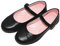 Forever Young Kids School Shoes Girls Black Flat Easy Fasten Pumps (Numeric_2).