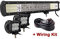 SKYWORLD 51cm 510W Barra Led con 12V kit di Cablaggio, 2pcs 10cm 18W Flood Luci da Lavoro a led Fari Led per 4x4 Fuoristrada Auto Off Road Camion SUV ATV Veicoli, 6000K Faretti Fendinebbia