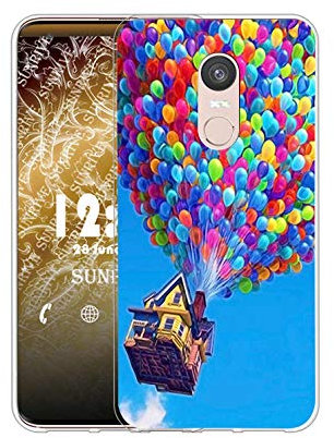 Sunrive Kompatibel mit TP-Link Neffos X1 Hülle Silikon, Transparent Handyhülle Schutzhülle Etui Case (Q Ballon)+Gratis Universal Eingabestift MEHRWEG
