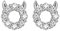 Gnoce Little Devi Orecchini a Bottone in Argento Sterling Orecchini a Bottone Moda Intarsiati Con Pietre Bianche a Taglio Rotondo Gioielli Regalo Per Donna Figlia Di Ragazze