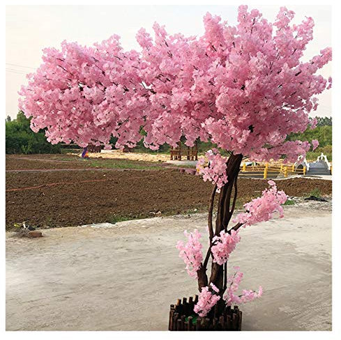LOMJK Árbol Artificial, 59 / 150cm Flor de Cerezo Grande y un árbol de durazno Artificial denso con Tronco de Madera Maciza: Adecuado para Sala de Estar de la Familia Interior