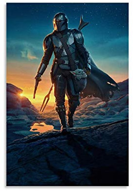 LIANGBO The Mandalorian Poster dekorative Malerei Leinwand Wandkunst Wohnzimmer Poster Schlafzimmer Malerei 08x12inch(20x30cm)