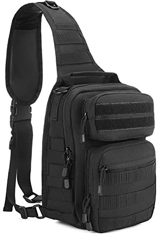 UBORSE Brusttasche Taktisch Umhängetasche Molle Schultertasche Militärisch Wasserdicht Chest Sling Pack Casual Crossbody Bag für Outdoor Armee Reisen Wandern Camping Jagd
