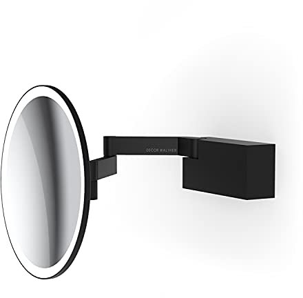 Decor Walther Vision R Wandkosmetikspiegel LED, schwarz matt - Vergrößerung 5-Fach