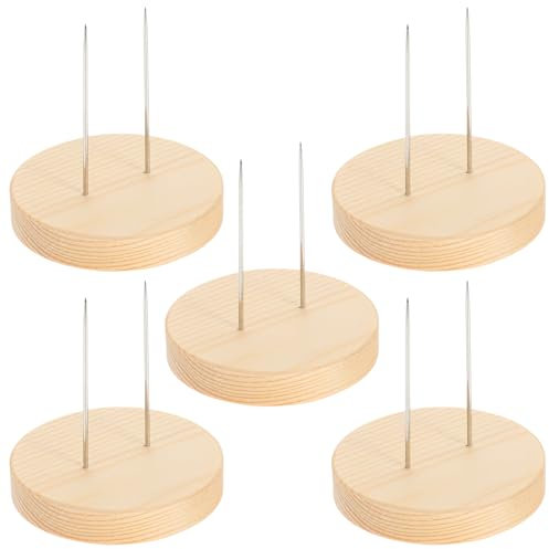 EXCEART Puppenständer, Puppenständer, Nadelfilz, Holzsockel, Teddybär-Unterstützung für Action-Figuren, Puppenzubehör, 5 Stück