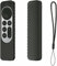 USTIYA Remote Case for Apple TV 4K (2 gen 2021/3rd Gen 2023)/Siri Remote (3rd Generation) Silicone Protective Cover,Hanging Rope Accessories Funda (Black)