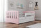 Bjird Kinderbett Jugendbett 80x160 80x180 mit Rausfallschutz Matratze Schublade und Lattenrost Kinderbetten für Mädchen und Junge - Classic I (80 x 180 cm mit Matratze, Puderrosa)