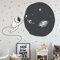 WANDKIND Astronaut Künstler Wandtattoo V309 | handgezeichnet | AUFKLEBER Maler Kindergarten | Wandsticker Kinderzimmer Weltraum Rakete Erde Sterne Raumschiff Planeten Mond Milchstraße (75cm)